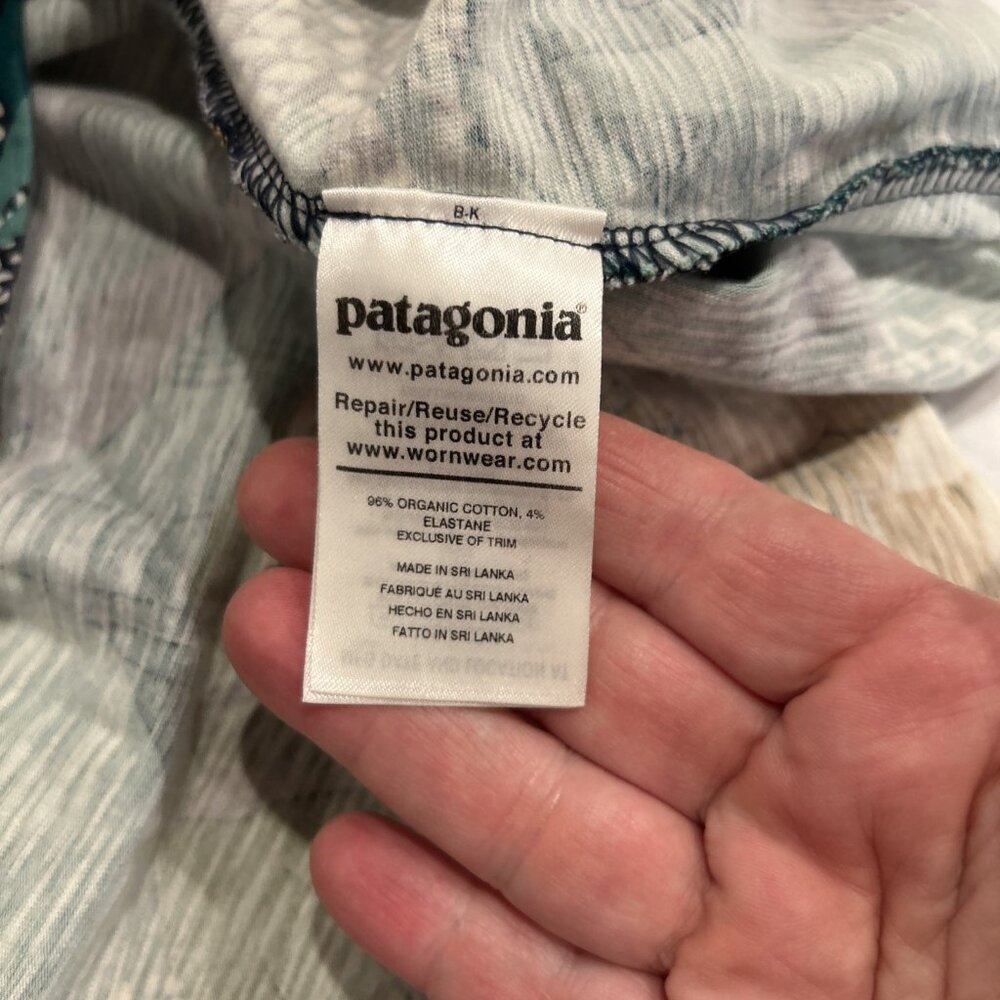 Patagonia Women's Midi Dress - Green and Brown Leaf Print - Picture 5 of 9